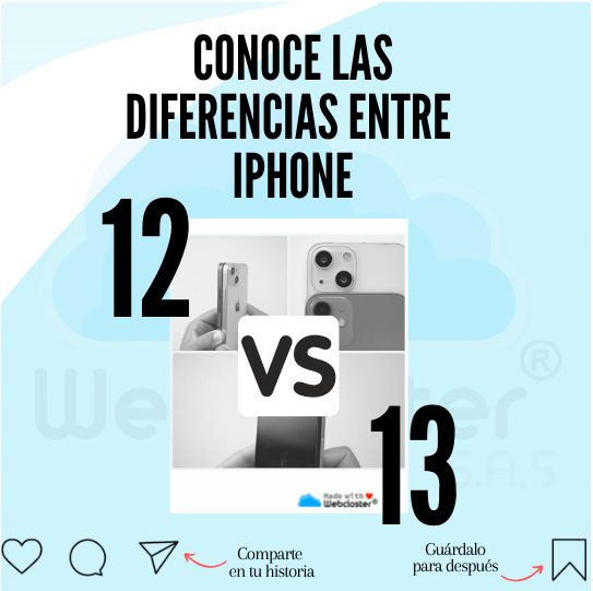 Conoce las diferencias entre iPhone 12 y iPhone 13